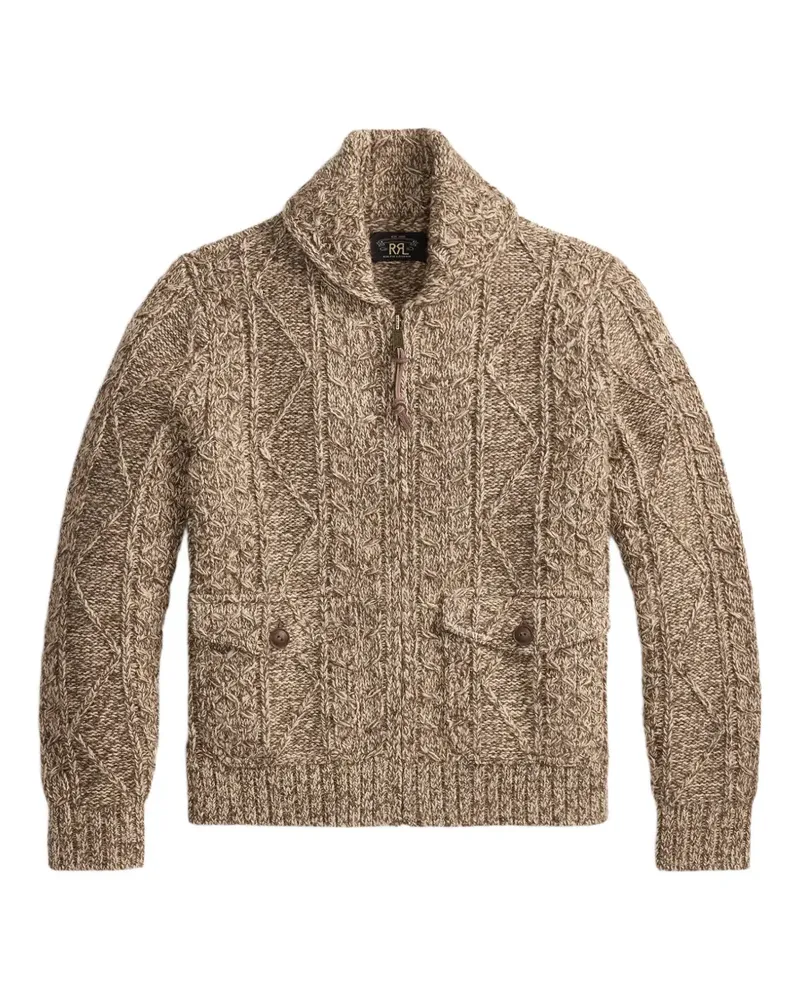 Ralph Lauren Cardigan mit Zopfmuster - Braun Braun