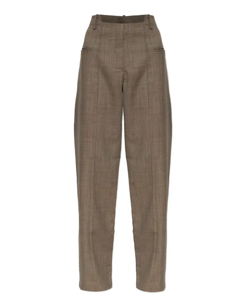 Ganni Klassische Hose mit Bügelfalten - Braun Braun