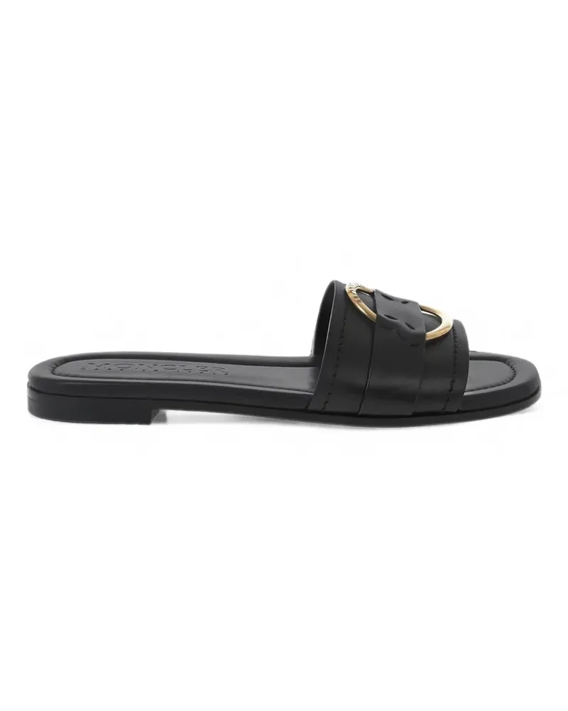 Moncler Bell logo-engraved detail sandals - Schwarz Schwarz