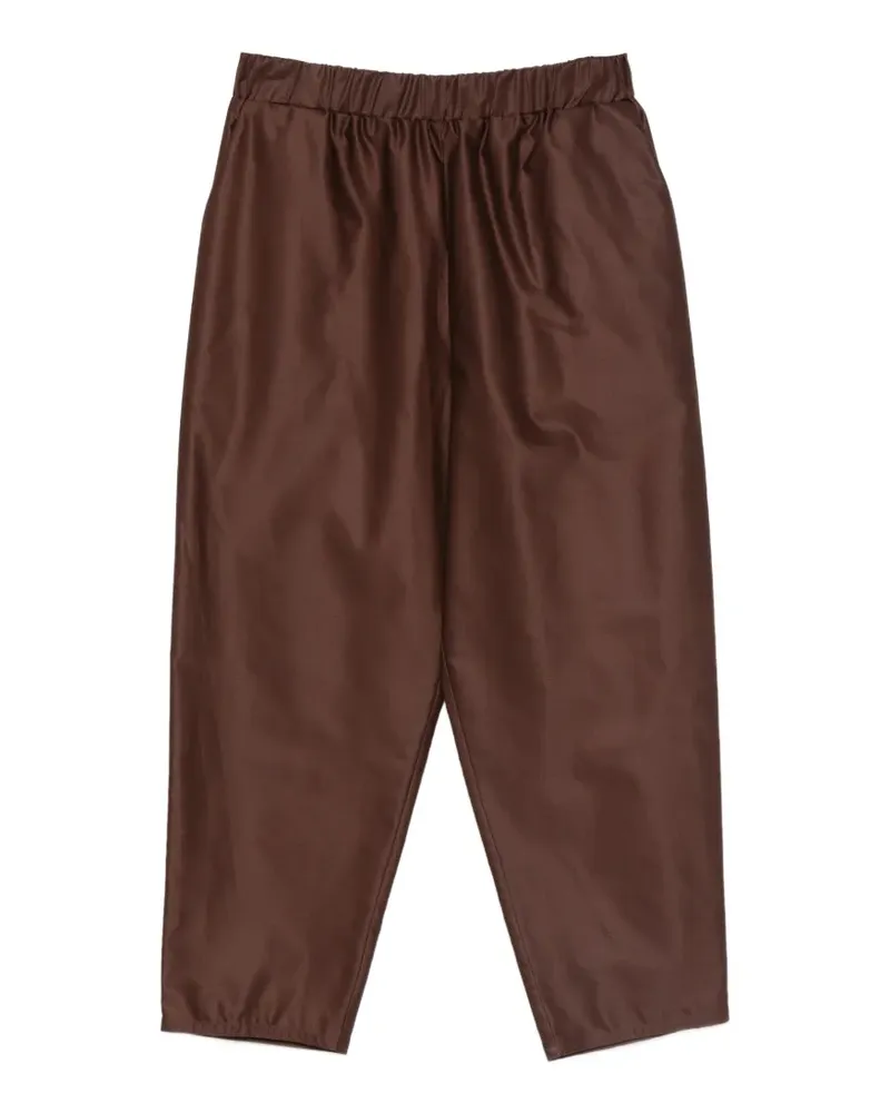 Dušan elasticated cropped trousers - Braun Braun