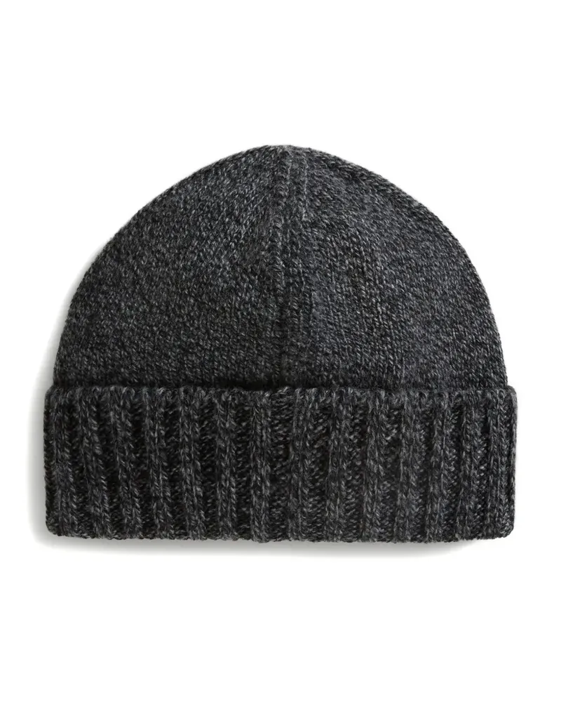 Woolrich Gerippte Beanie - Grau Grau