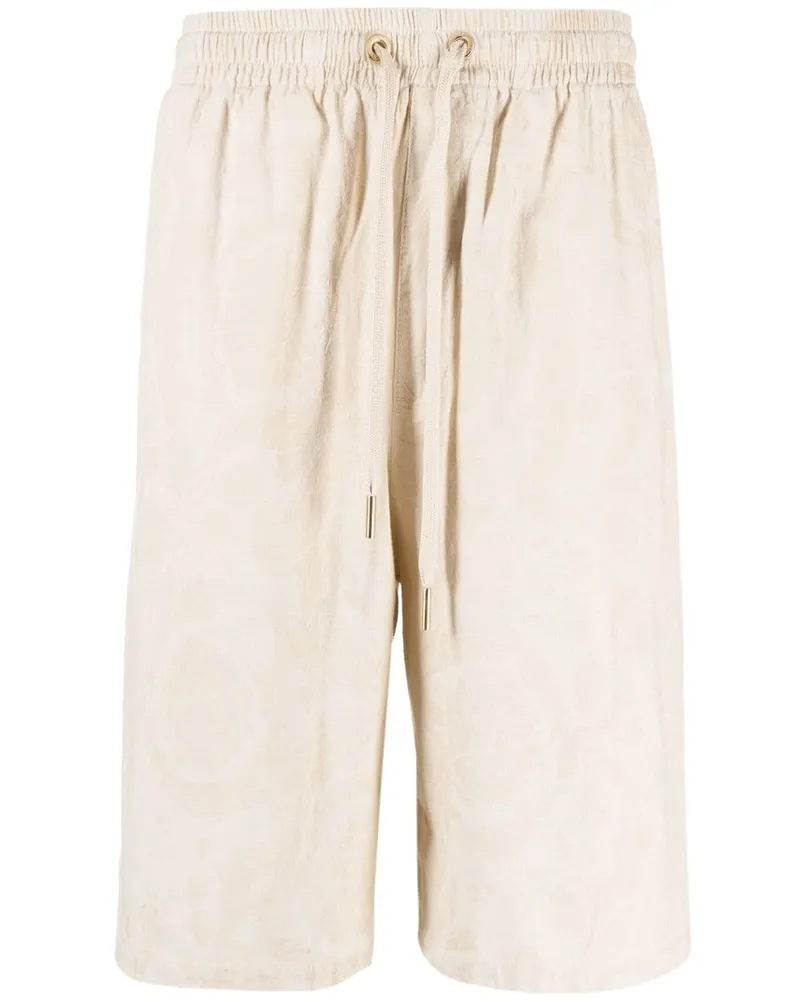 Versace Barocco Silhouette chambray shorts - Nude Nude