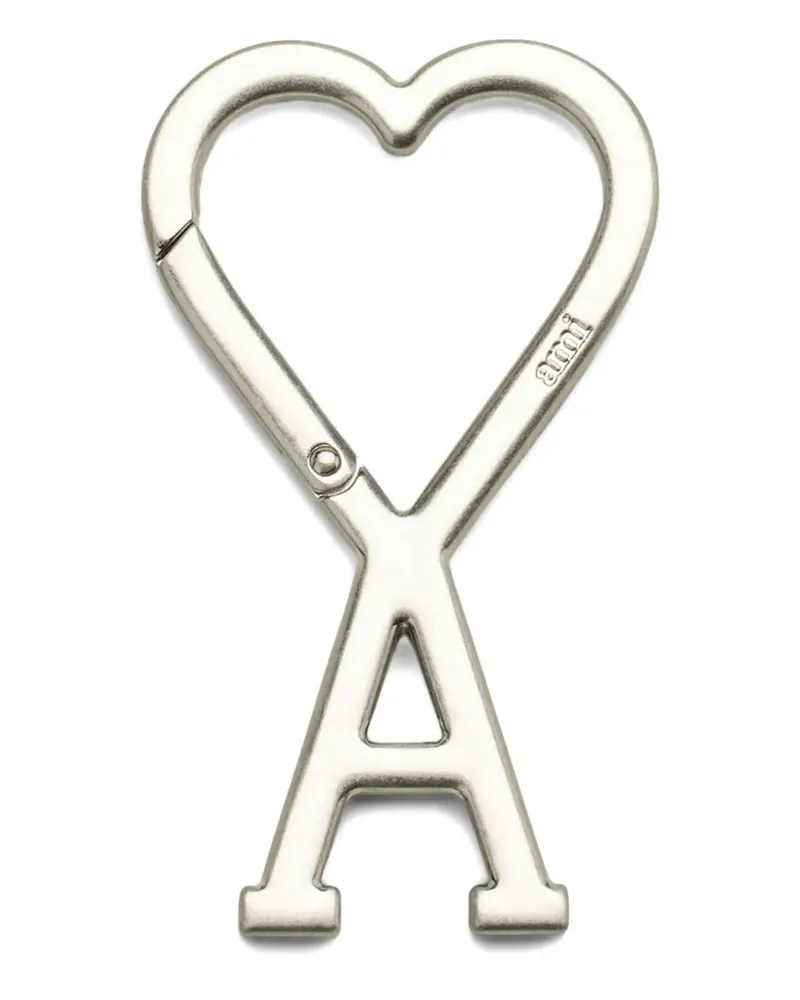 AMI Paris Schlüsselanhänger mit Logo - Silber Silber