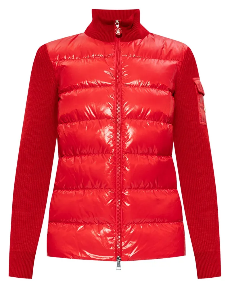 Moncler Daunenjacke mit gestrickten Einsätzen - Rot Rot