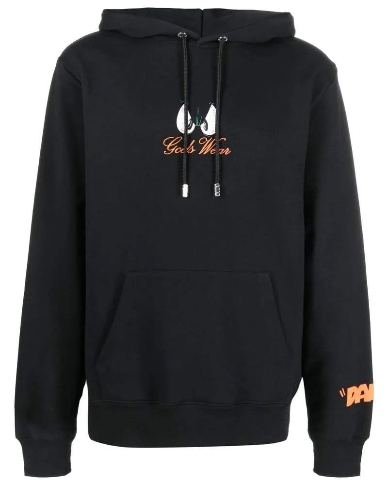 GCDS Hoodie mit Daffy-Duck-Print Schwarz