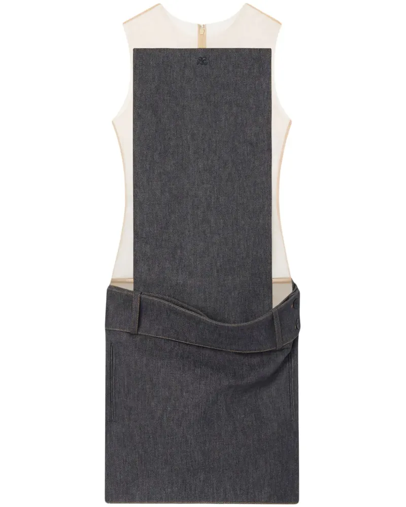 Courrèges Illusion Jeans-Minikleid - Grau Grau
