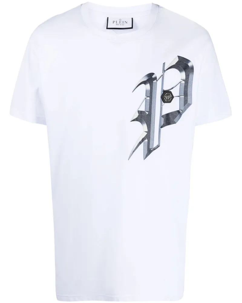 Philipp Plein T-Shirt mit grafischem Print - Weiß Weiß
