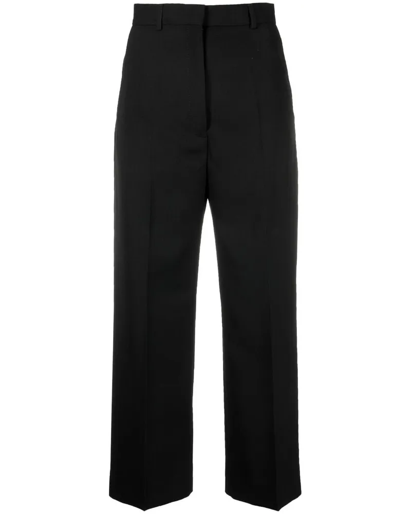 Acne Studios Gerade Cropped-Hose - Schwarz Schwarz
