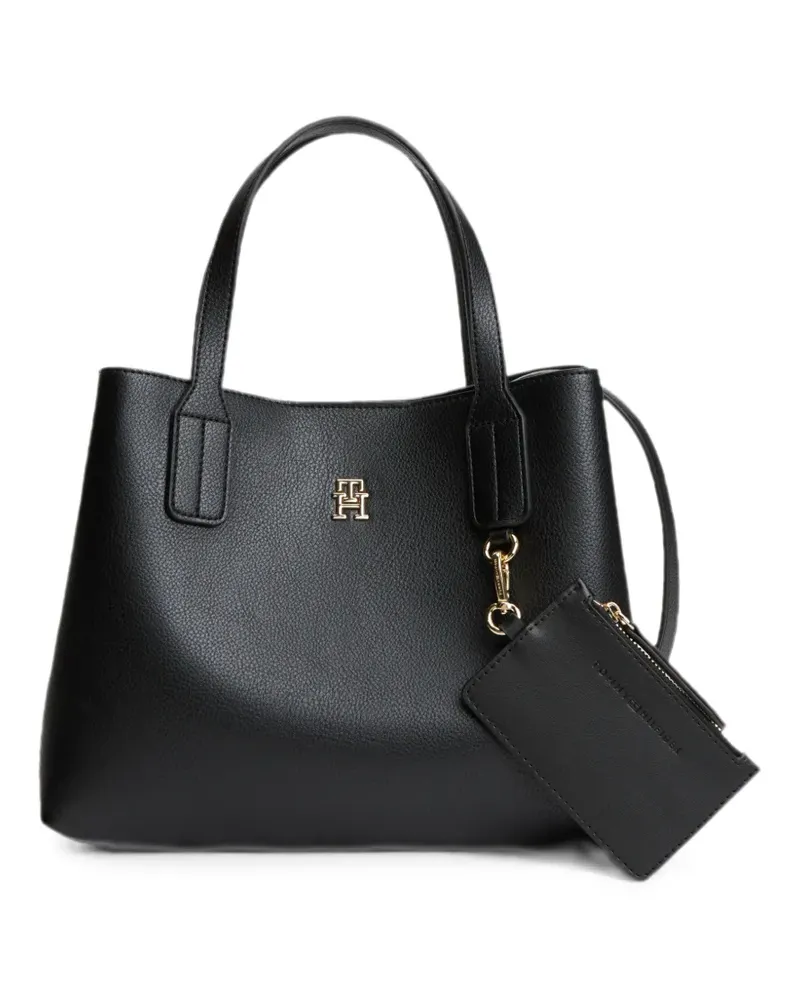 Tommy Hilfiger logo-plaque shoulder bag - Schwarz Schwarz