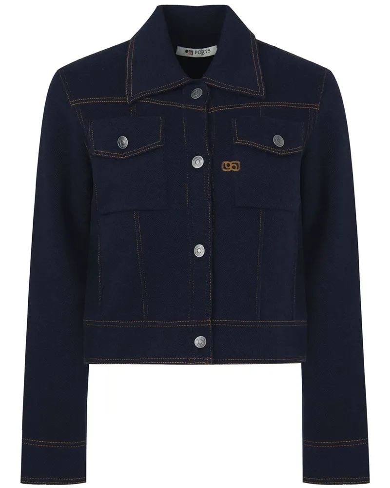 Ports 1961 Jacke mit Logo-Stickerei - Blau Blau