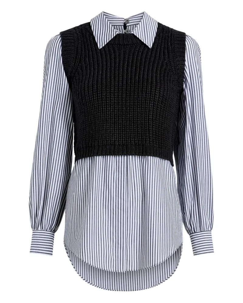 Cinq à Sept Mara Shaker Top - Schwarz Schwarz