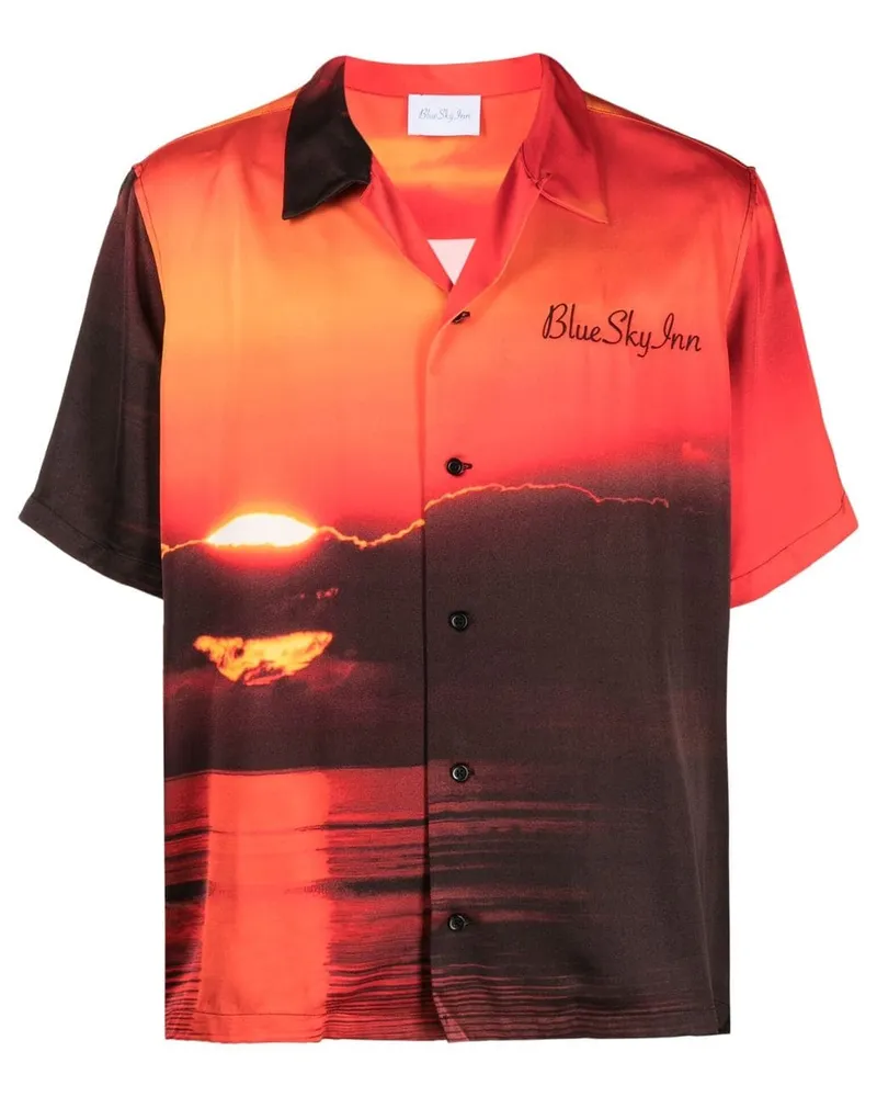 Blue Sky Inn Suncloud Hemd mit Logo-Stickerei - Orange Orange