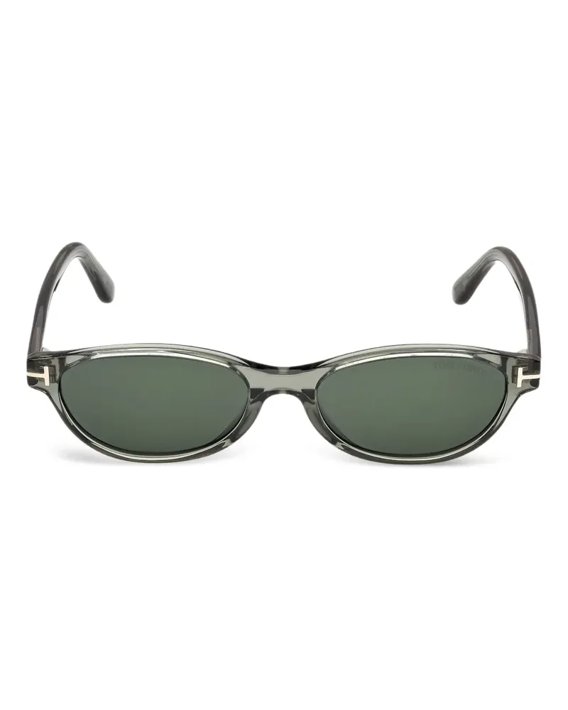 Tom Ford Sonnenbrille mit ovalem Gestell - Grau Grau