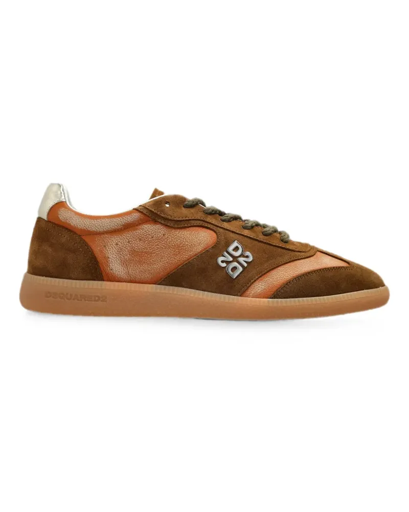 Dsquared2 logo-plaque panelled sneakers - Braun Braun