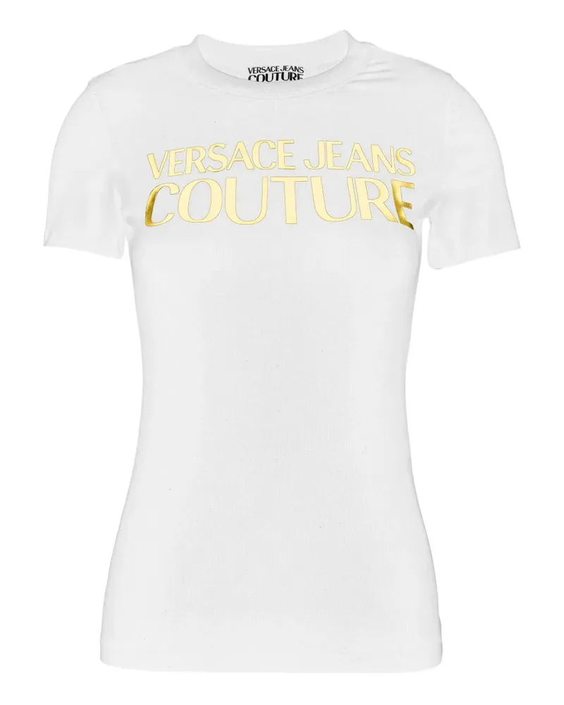 Versace Jeans T-Shirt mit Logo-Print - Weiß Weiß