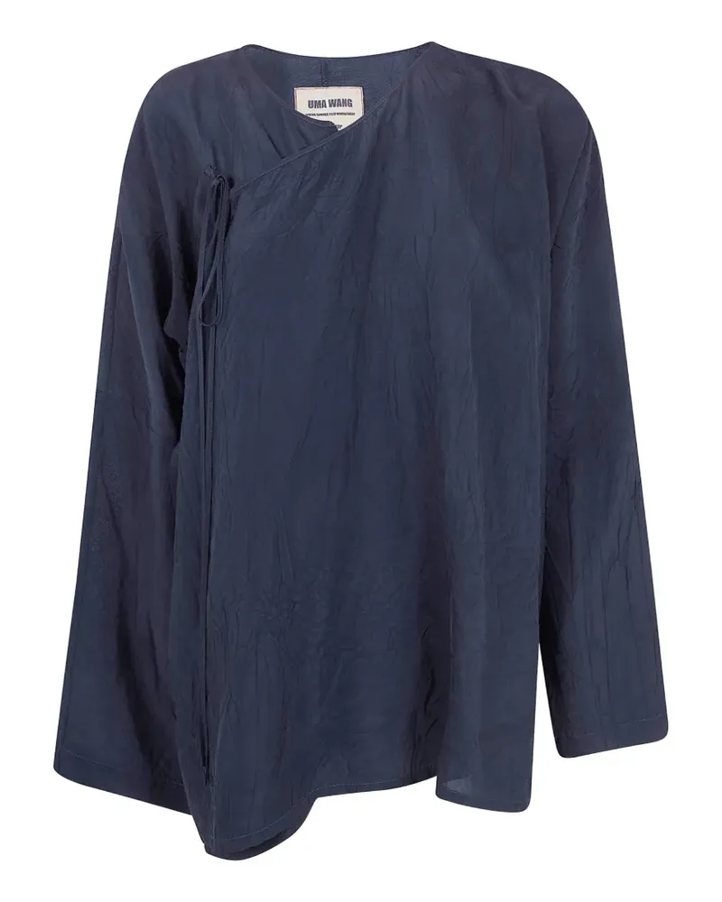 Uma Wang tie-side blouse - Blau Blau