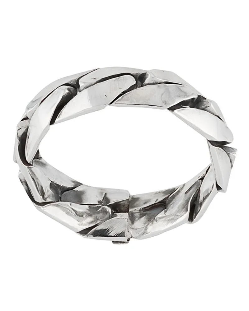 Emanuele Bicocchi Ring mit graviertem Logo - Metallic Metallic