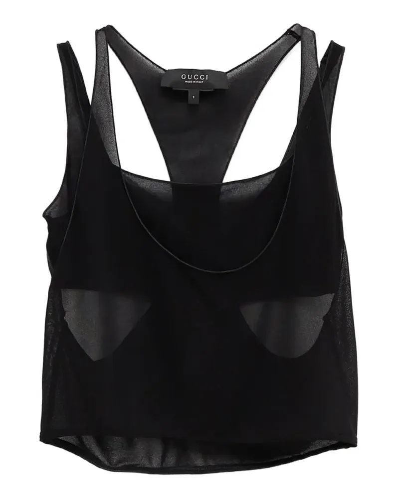 Gucci Oberteil im Layering-Look mit Cut-Out - Schwarz Schwarz