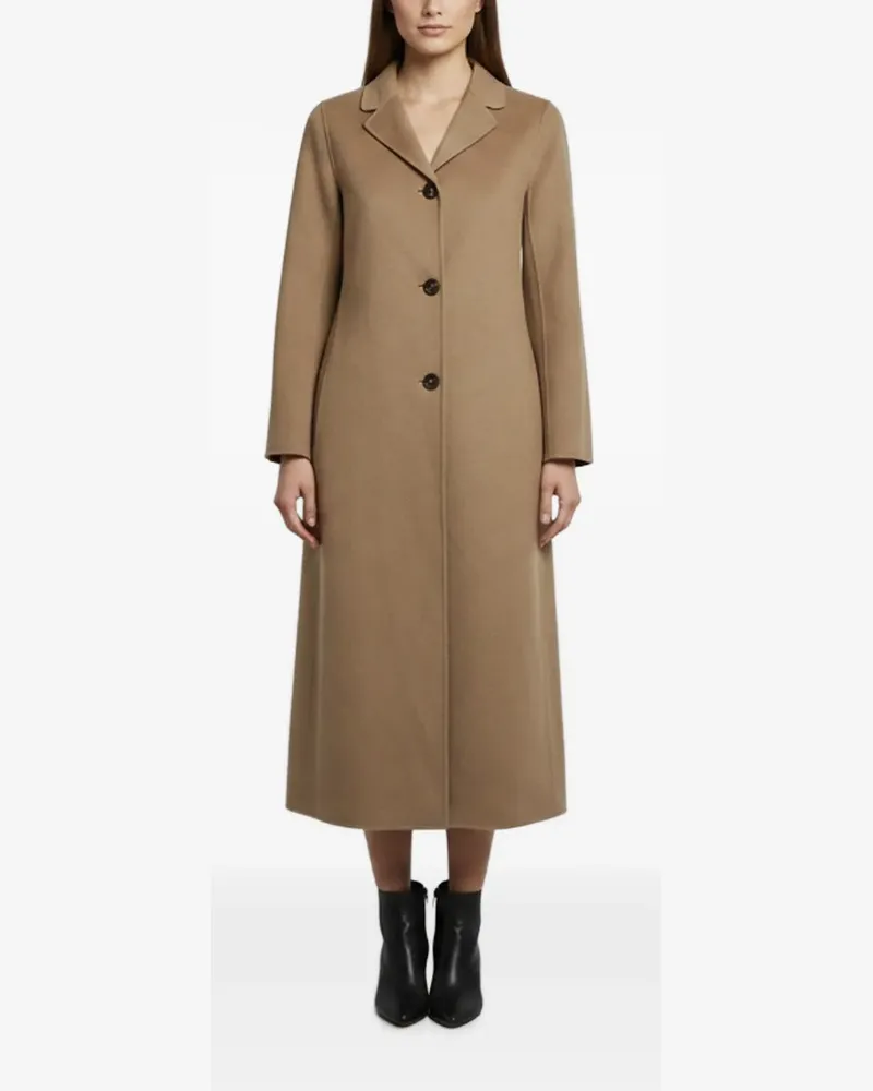 Max Mara single-breasted felt coat - Nude Nude