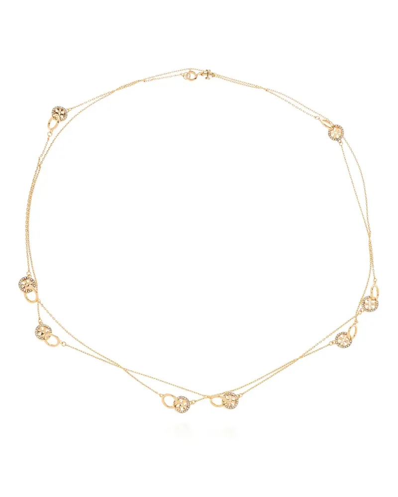 Tory Burch round-motifs long necklace - Gold Gold