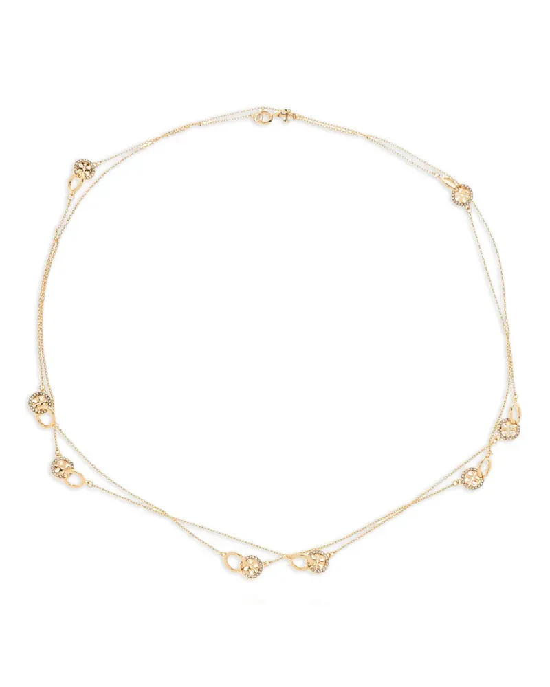 Tory Burch round-motifs long necklace - Gold Gold
