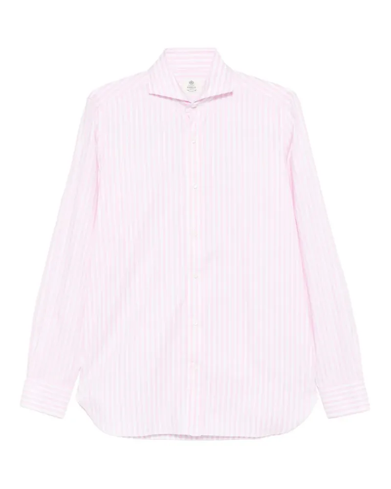Luigi Borrelli Gestreiftes Hemd - Rosa Rosa