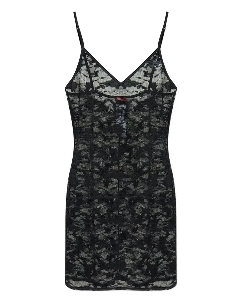 Diesel Layla Top mit Spitzeneinsätzen - Schwarz Schwarz