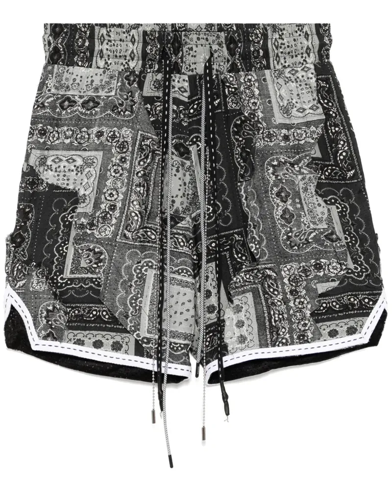 Mostly Heard Rarely Seen Cut-me-Up Paisley-Shorts - Grau Grau