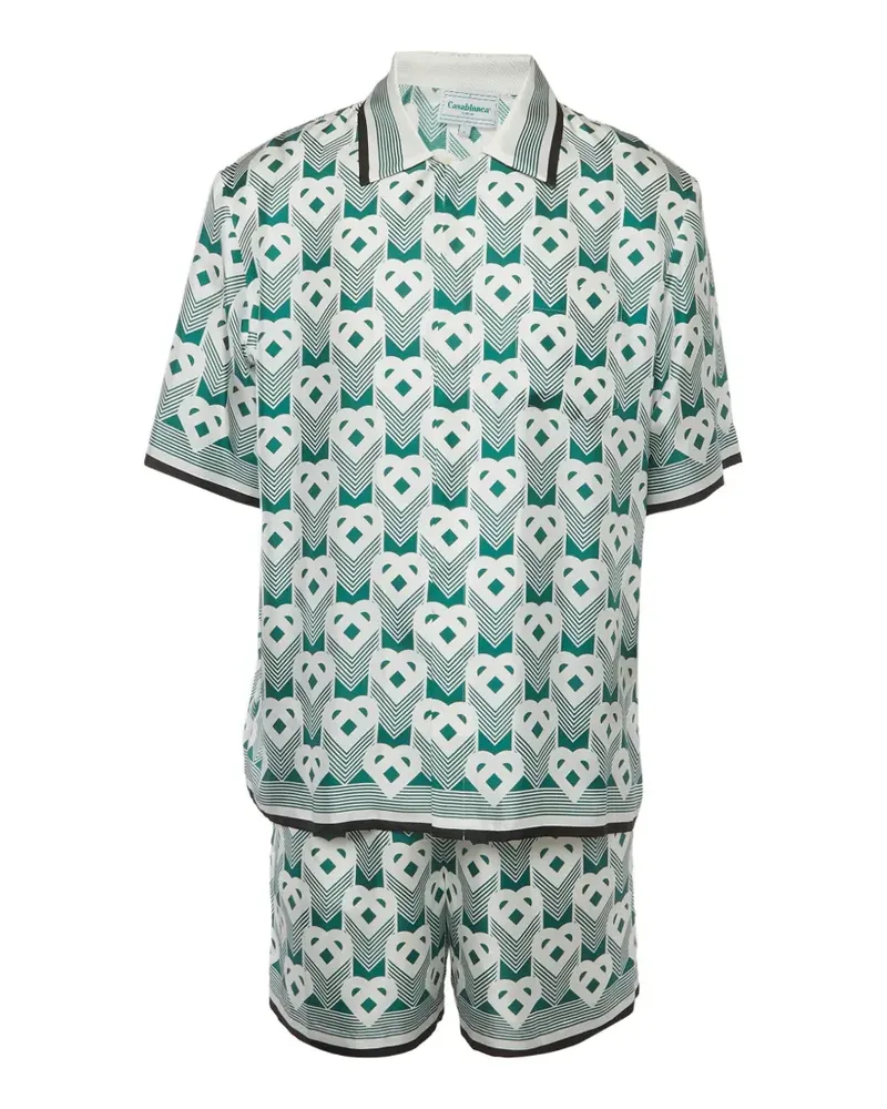 Casablanca Paris geometric-print shirt and shorts set (set of two) - Grün Grün