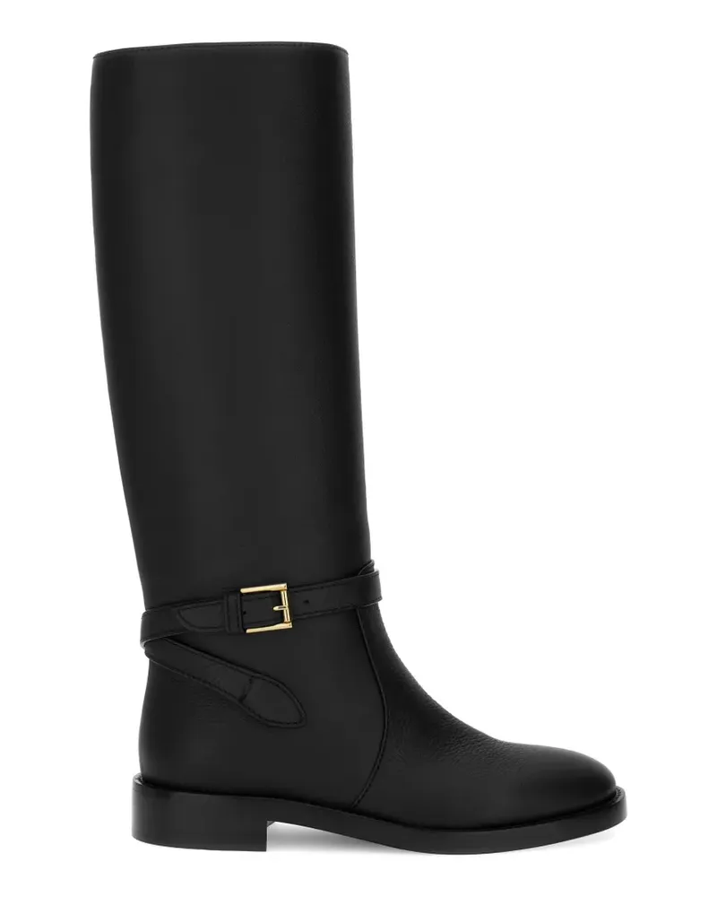 Gianvito Rossi Kniehohe Stiefel mit Schnallenriemen - Schwarz Schwarz
