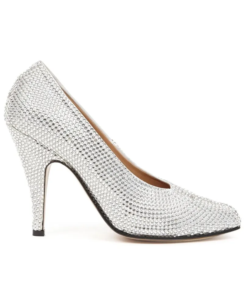 Maison Margiela Tabi Pumps 110mm mit Strassverzierung - Weiß Weiß
