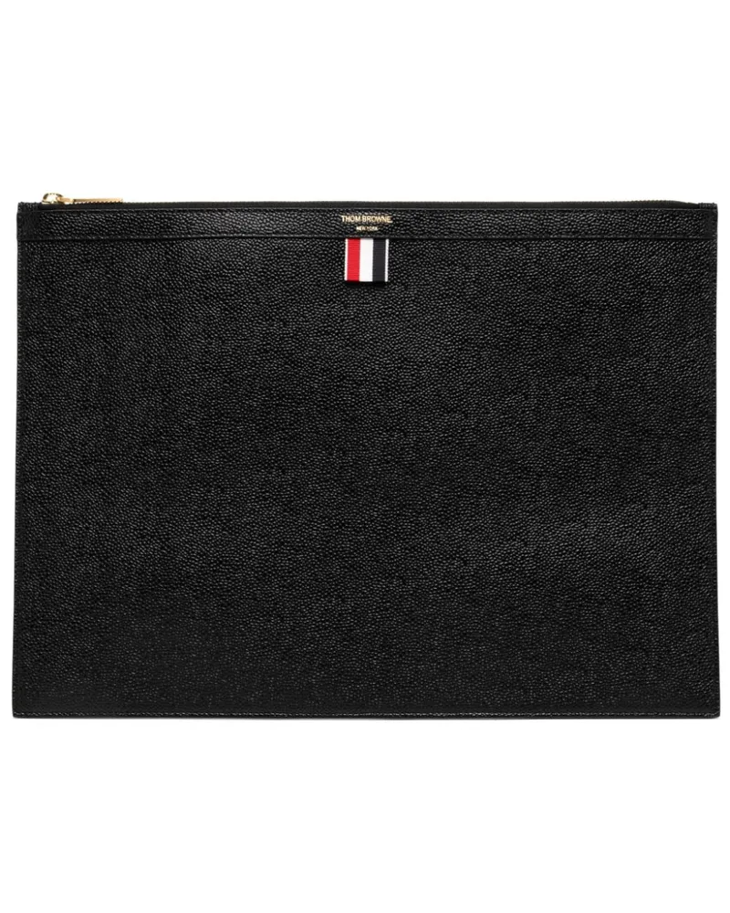 Thom Browne Große Dokumentenmappe - Schwarz Schwarz