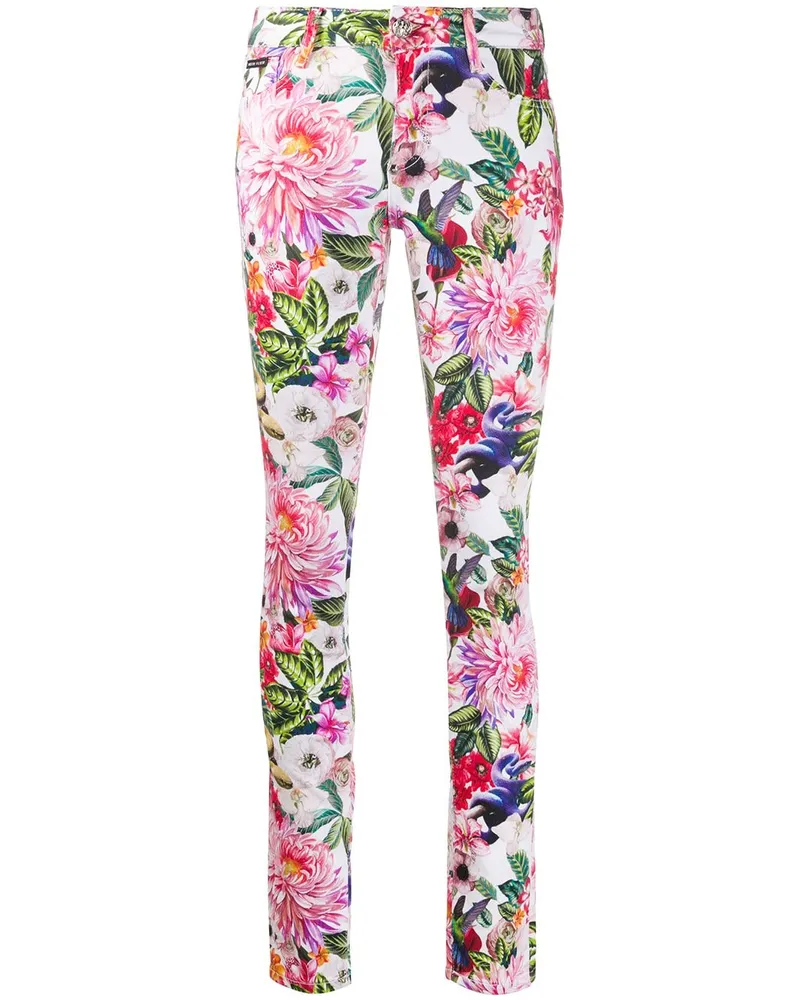 Philipp Plein Skinny-Jeans mit Print - Rosa Rosa