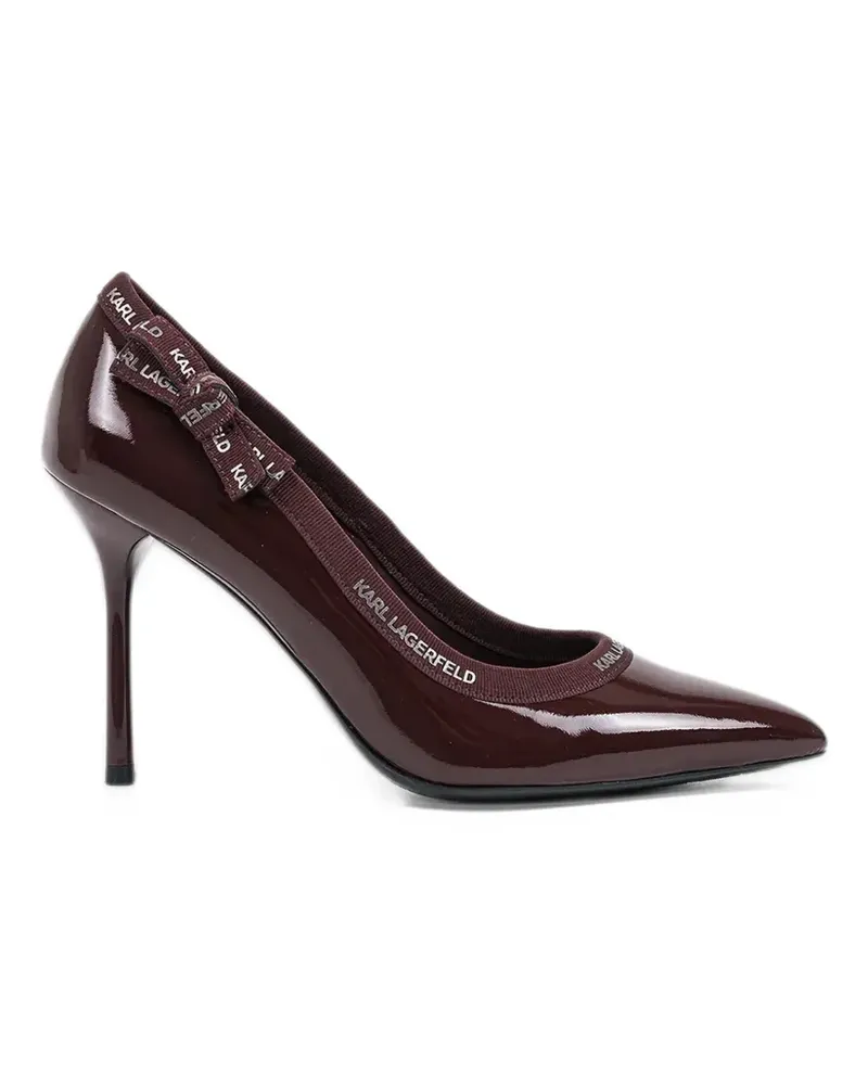 Karl Lagerfeld bow-detail patent pumps - Rot Rot
