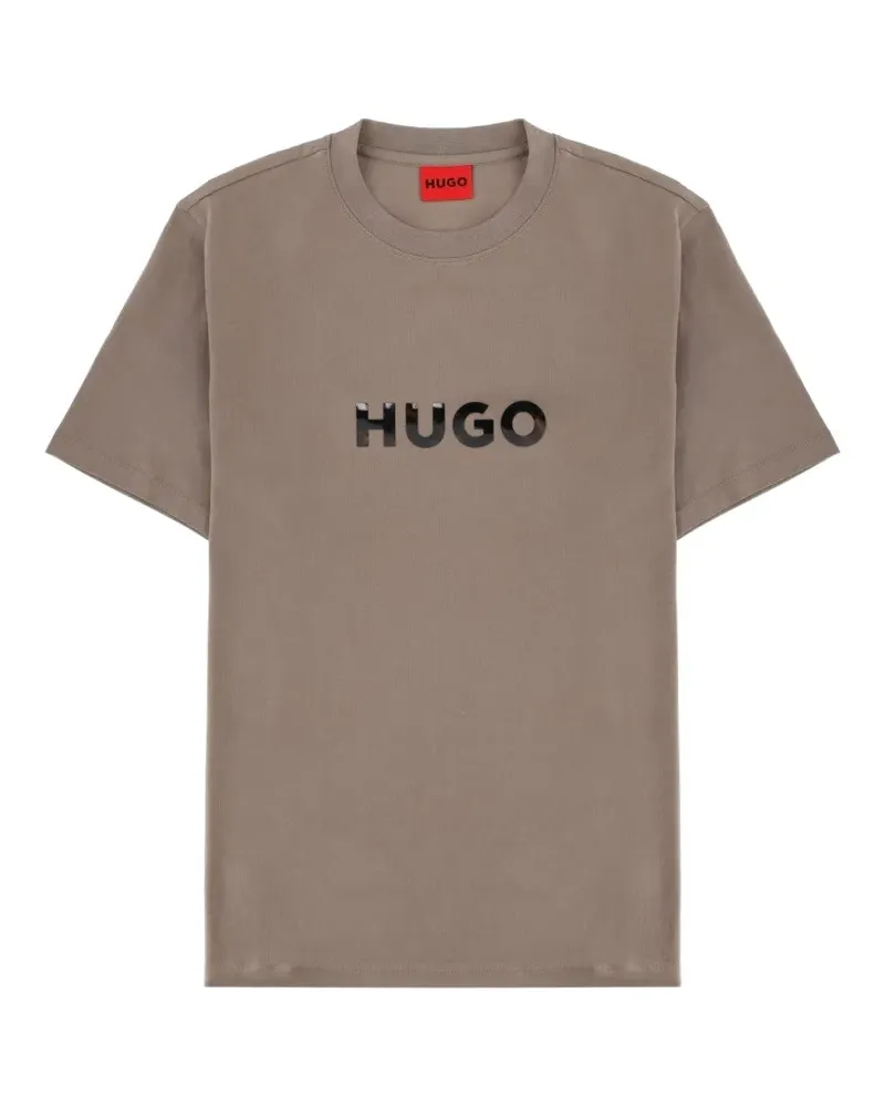 HUGO BOSS Dumeo tortoise-logo T-shirt in cotton jersey - Nude Nude