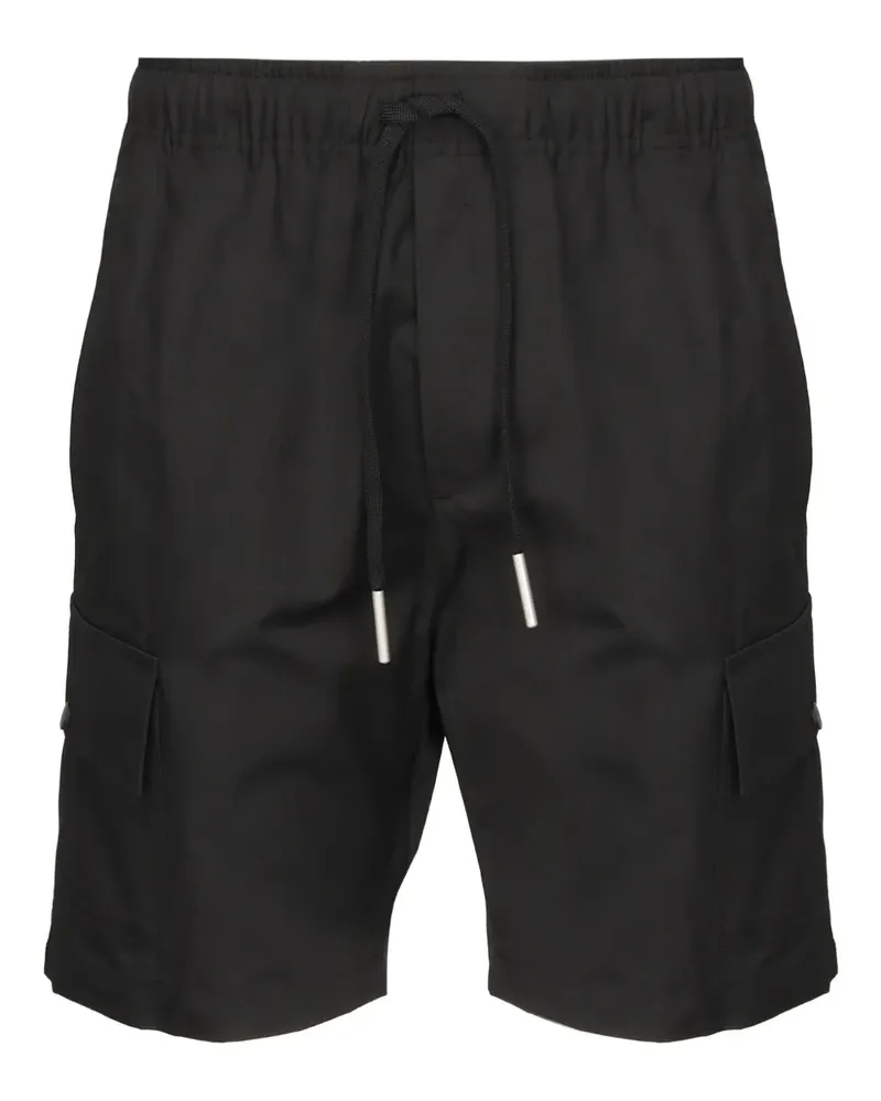 Giuliano Galiano Cargo-Shorts mit elastischem Bund - Schwarz Schwarz
