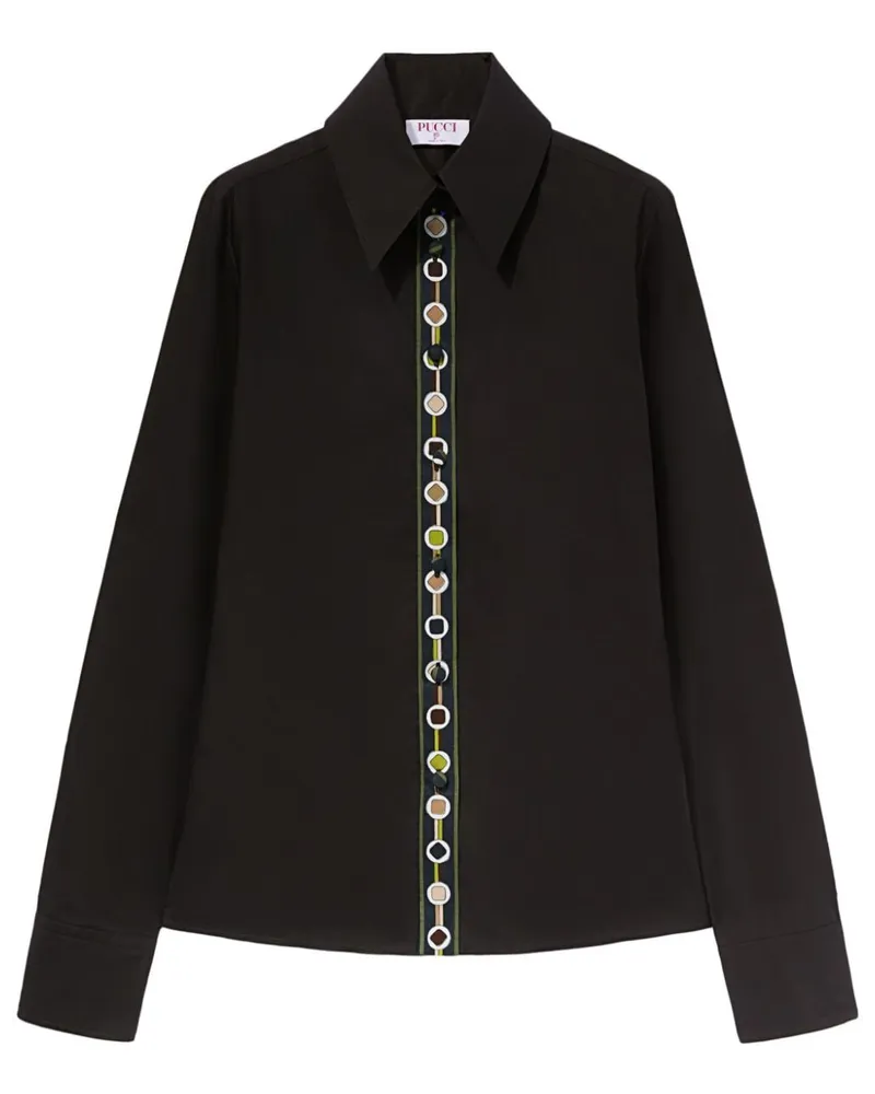 Emilio Pucci Bowlinghemd mit Vivara-Print - Schwarz Schwarz