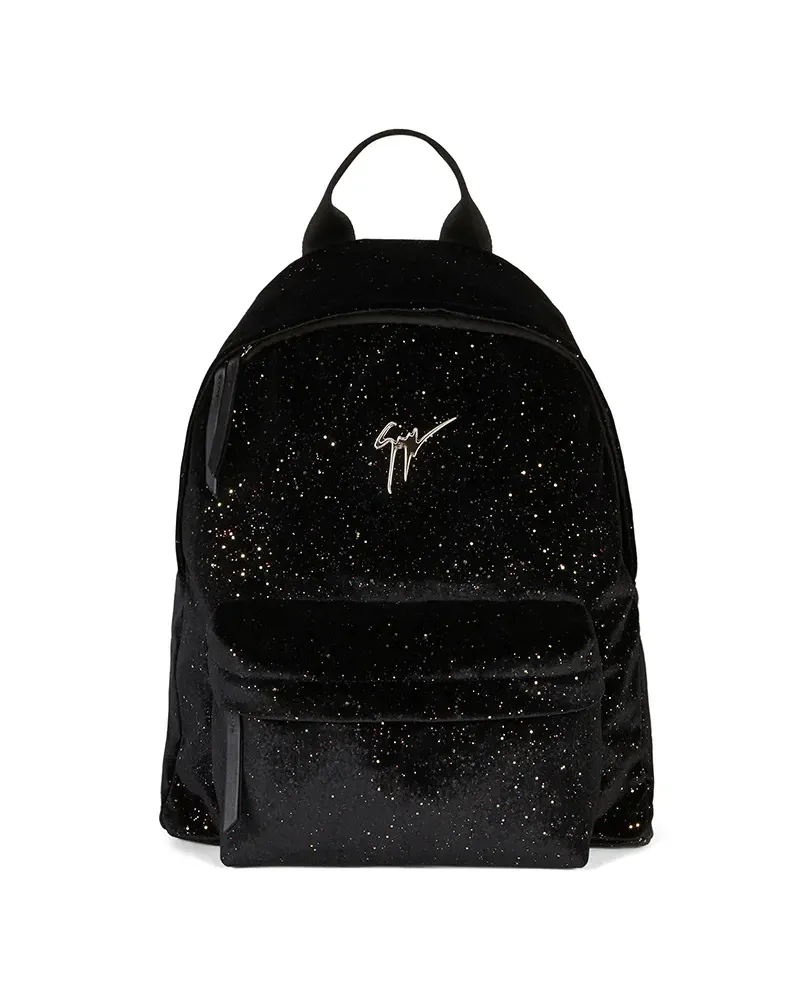 Giuseppe Zanotti Bud Rucksack aus Samt - Schwarz Schwarz