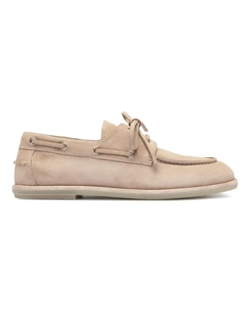 Officine Creative Italia Love 101 Schnürloafer aus Wildleder - Nude Nude