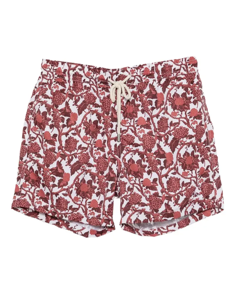 Arrels Barcelona floral-print drawstring swim shorts - Rot Rot