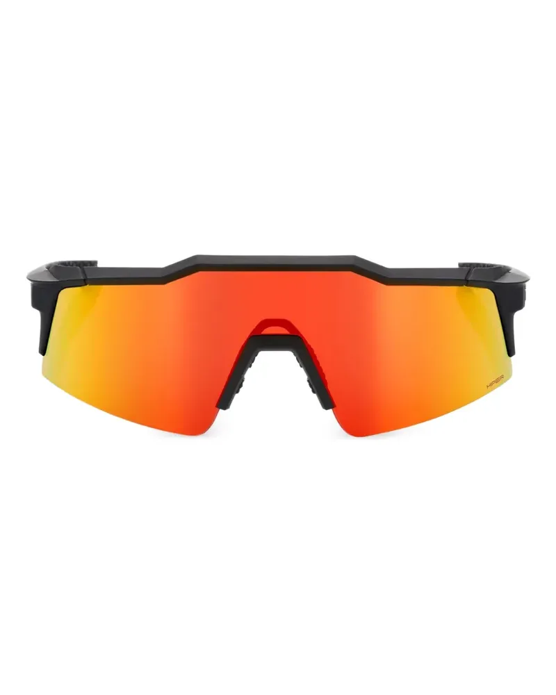 100% Eyewear Geometrische Speedcraft Sonnenbrille - Schwarz Schwarz