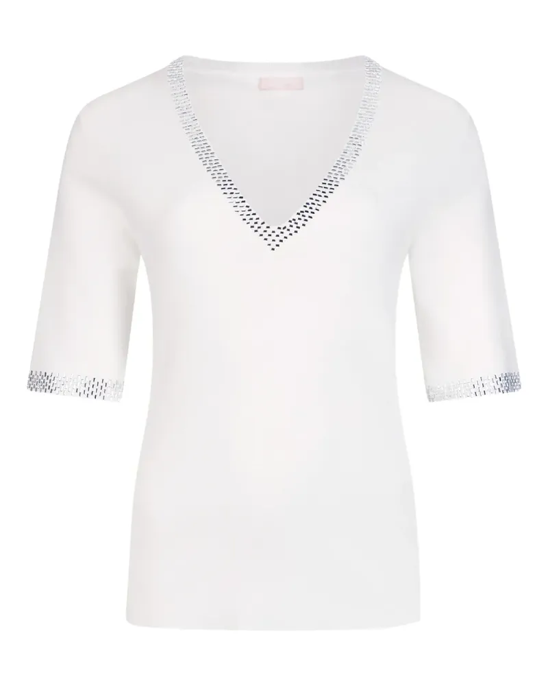 Liu Jo T-Shirt mit Strassapplikation - Weiß Weiß