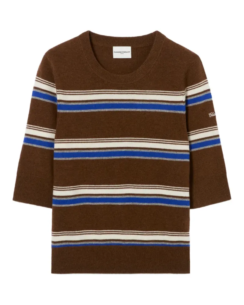 Claudie Pierlot Gestreifter Pullover - Braun Braun