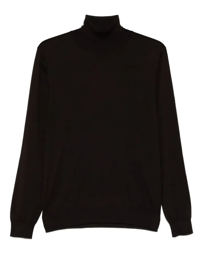 Fedeli Langärmeliger Rollkragenpullover - Braun Braun
