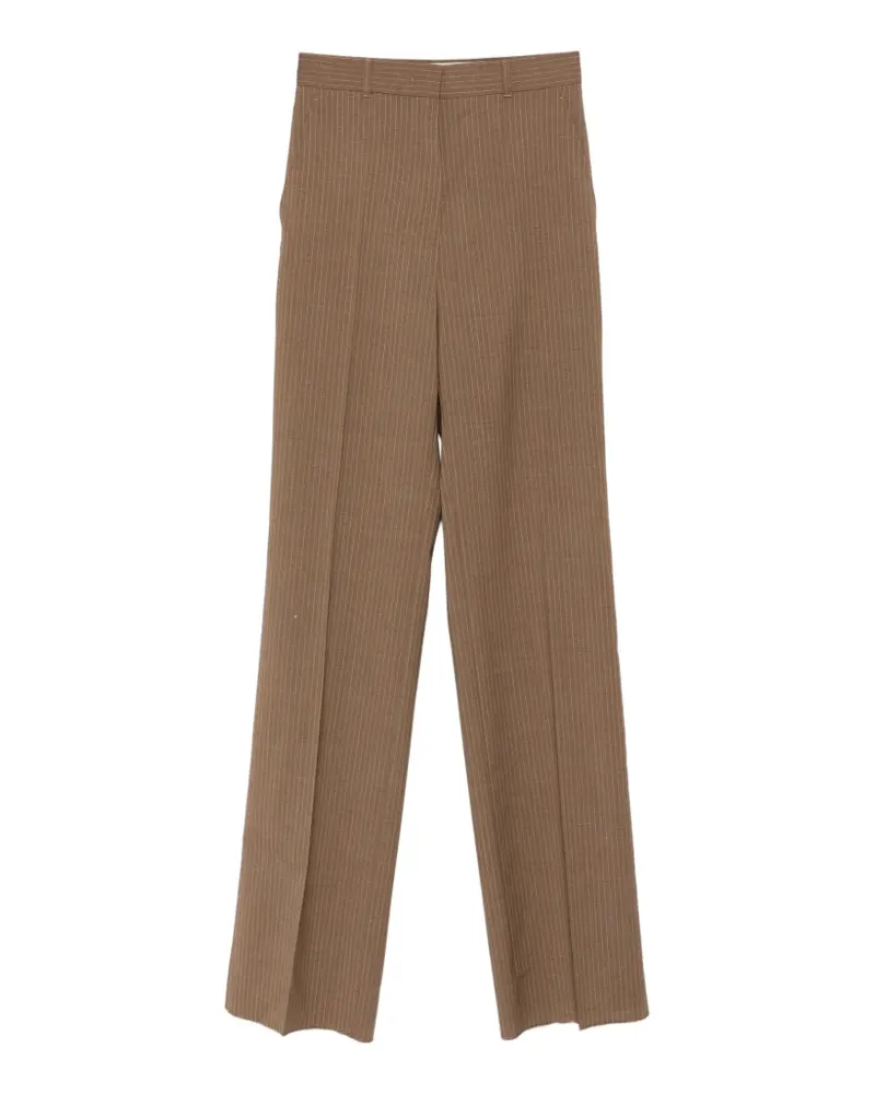 Max Mara stripe-pattern straight-leg trousers - Braun Braun