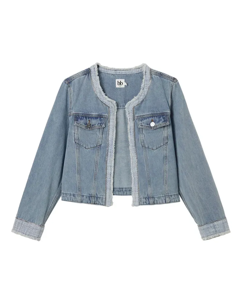 b+ab fringed denim jacket - Blau Blau