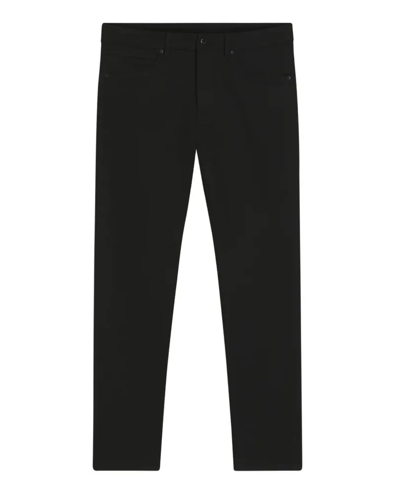 HUGO BOSS Hose mit Logo-Patch - Schwarz Schwarz