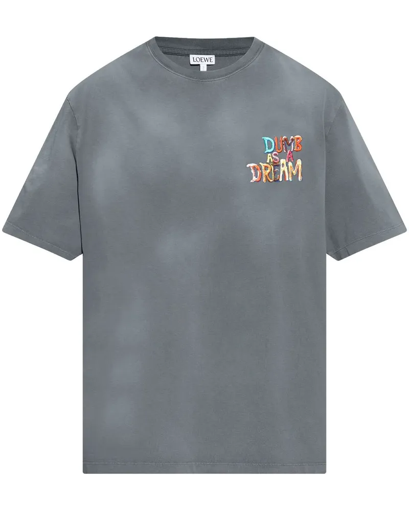 Loewe Besticktes T-Shirt - Blau Blau