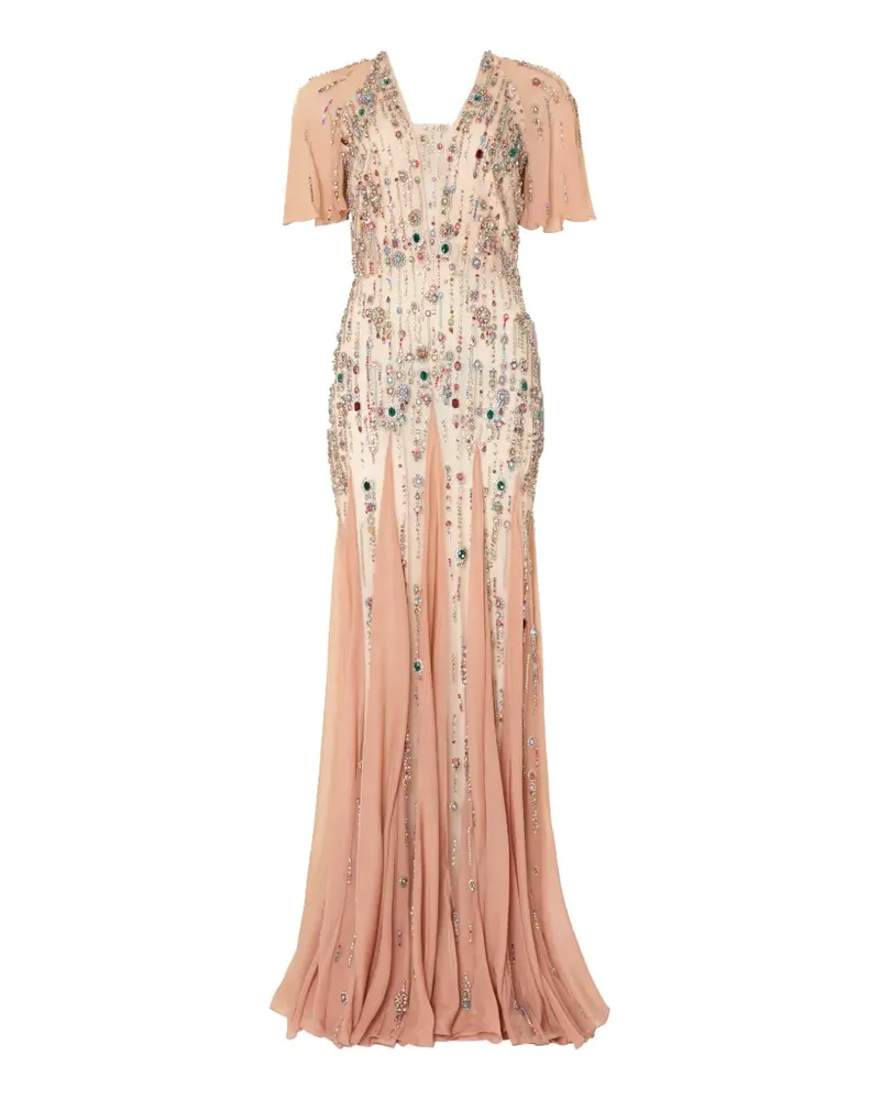 Temperley London crystal-embellished Venus gown - Nude Nude