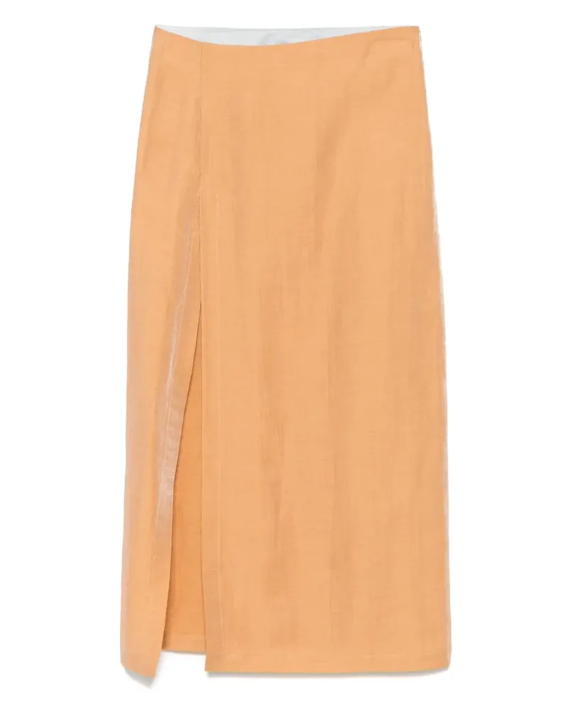 ALYSI Midirock mit Lurex-Detail - Orange Orange